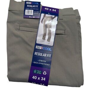 32 Degrees Mens Regular Fit Stretch Tan Performance Pants Size 40 x 34 Chinos